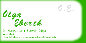 olga eberth business card